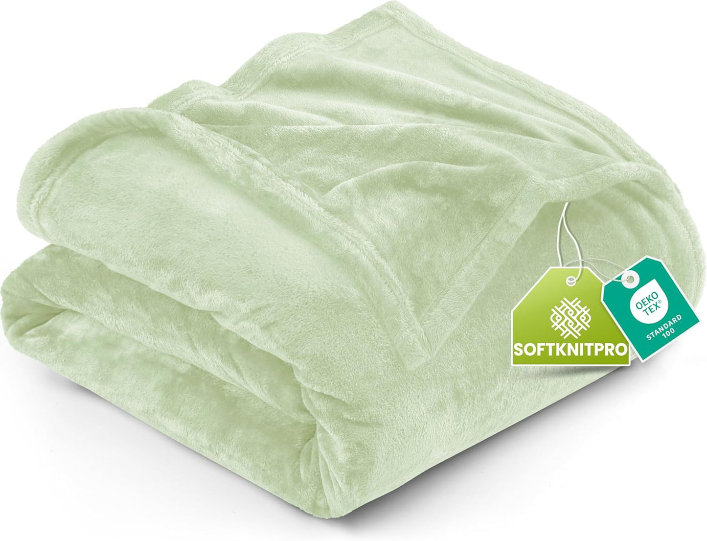 Utopia Bedding Fleece Blanket - King Size Sage Green 300GSM Luxury Soft Microfiber (90x102 Inch)