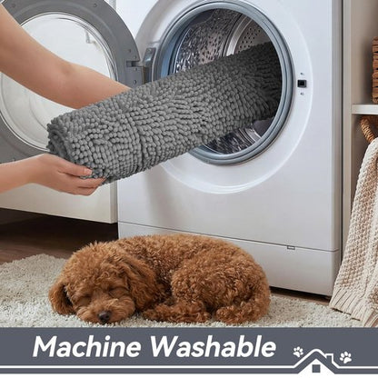 Bcoimo Super Absorbent Dog Door Mat, 30"*20" Anti Slip Mat for Muddy Paws, Pet Rugs for Dirty Paws Washable that Absorbs Moisture and Dirt, for Dog Cage and Pet Resting Carpet