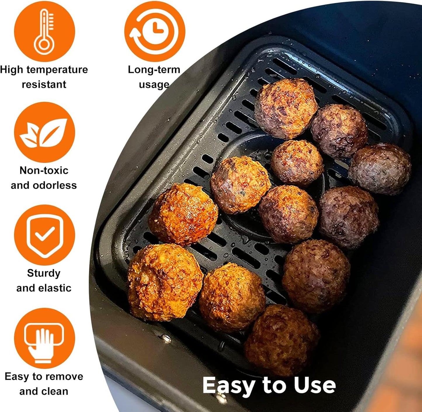Ninja Foodi Air Fryer Replacement Parts - 2 PCS Non-Stick Grill Pan & Crisper Plate | Dishwasher Safe