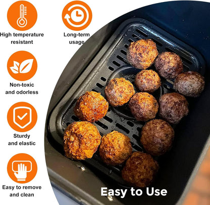 Ninja Foodi Air Fryer Replacement Parts - 2 PCS Non-Stick Grill Pan & Crisper Plate | Dishwasher Safe