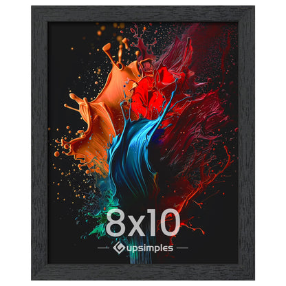 upsimples 8x10 Picture Frame, Wall Gallery Photo Frames with Engineered Wood, Black 1 Pack