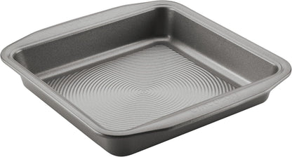 Circulon Nonstick Bakeware Square Cake Pan - 9 Inch, Durable Gray Design for Easy Baking