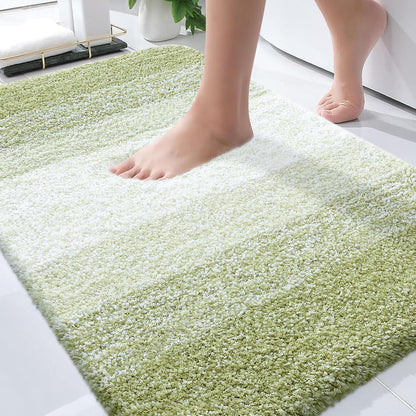 OLANLY Bathroom Rugs - Extra Soft Microfiber Mat, Quick Dry & Machine Washable | 36x24 Mustard Yellow
