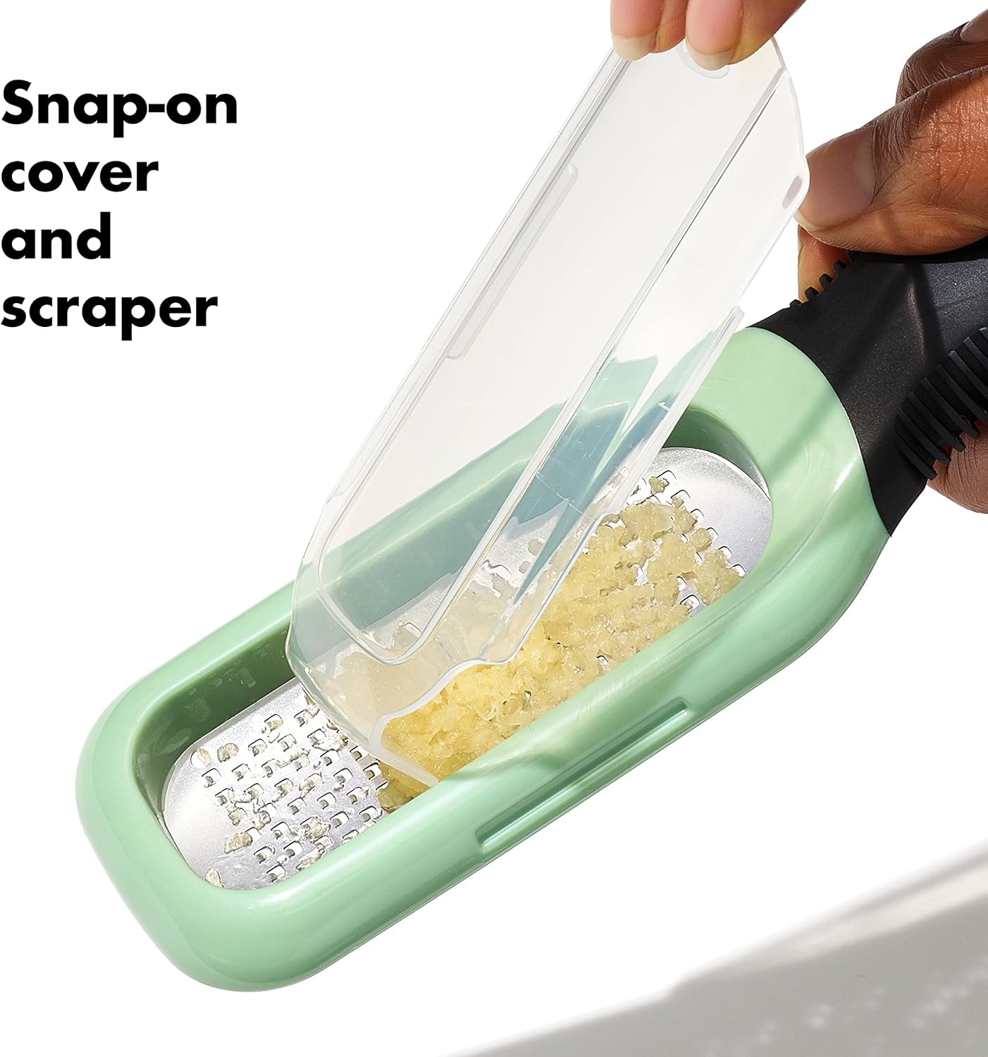 OXO Good Grips Ginger & Garlic Grater - Etched Design for Effortless Grating | Durable Kitchen Tool