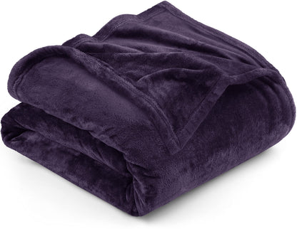 Utopia Bedding Fleece Blanket Full Size Purple 300GSM Luxury Fuzzy Soft Anti-Static Microfiber Bed Blanket (90x84 Inch)