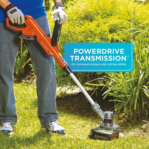BLACK+DECKER 20V MAX Cordless String Trimmer & Edger - 2-in-1 with Auto Spool Feed, 12-Inch Steel Deck
