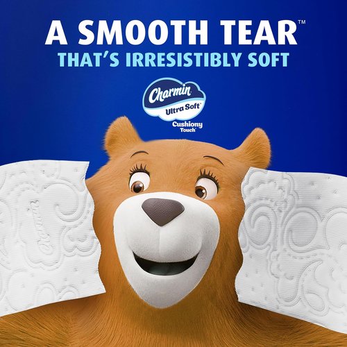 Charmin Ultra Soft Toilet Paper - Cushiony Touch, 24 Family Mega Rolls, White