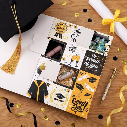 Glenmal Graduation Countdown Calendar Gift Box - 12 Days of Celebration for 2026 Graduates | Fill It Yourself (Black)
