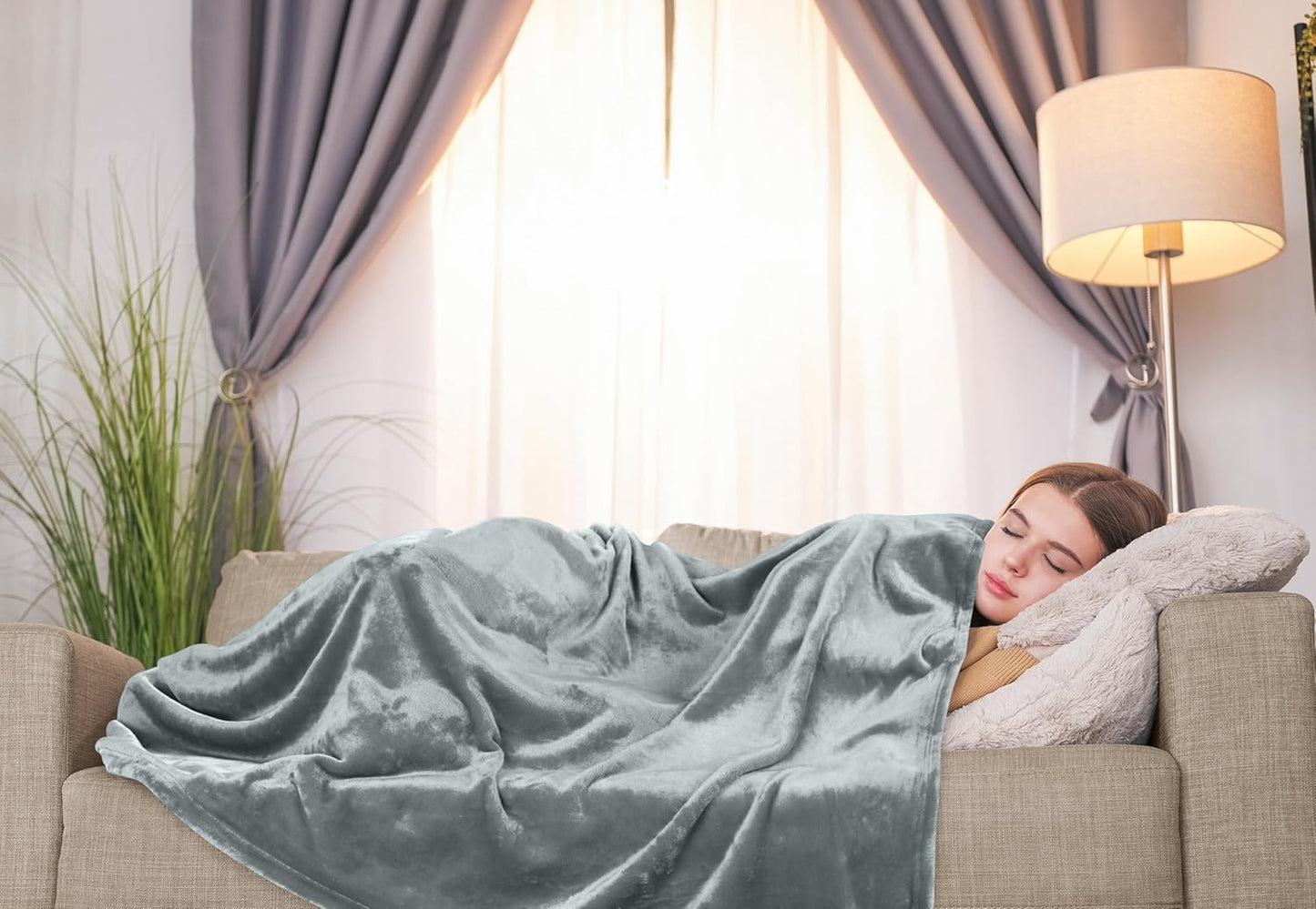 Utopia Bedding Fleece Blanket - Luxury Soft Microfiber Throw in Ash Grey | 50x60 Inch, Anti-Static 300GSM