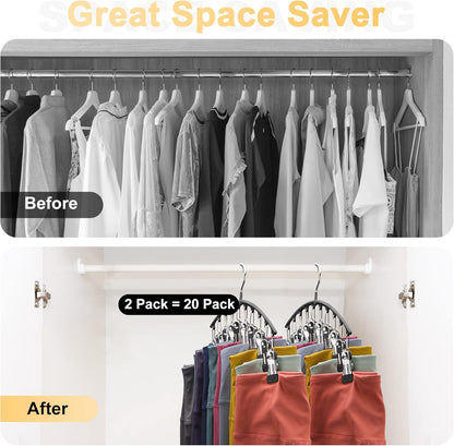 Metal Legging Organizer & Space-Saving Hat Rack - Holds 20 Leggings & 40 Caps | Ideal for Jeans & Sportswear