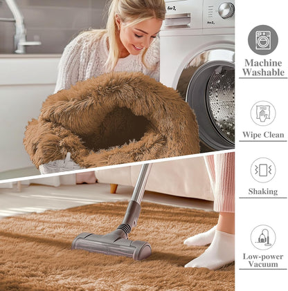 OLANLY Area Rugs - Soft Fluffy Shaggy Indoor Carpet for Living Room & Bedroom | 4x5.9 ft Khaki