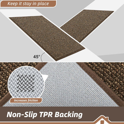 BEQHAUSE Dirt Trapper Door Mat - Non-Slip, Washable, Absorbent Entrance Mat | 36" x 60", Brown