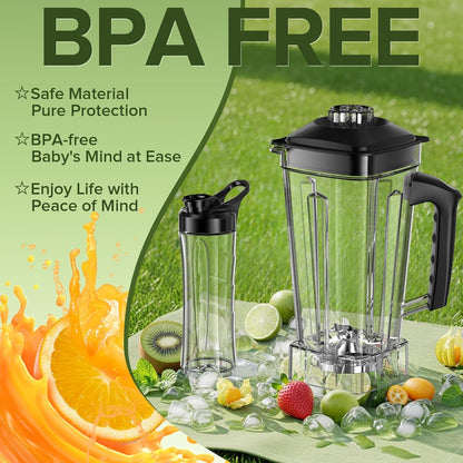 Skiennix Blender - Powerful Smoothie Maker with 68Oz Pitcher & 20Oz Juicer Container | Black