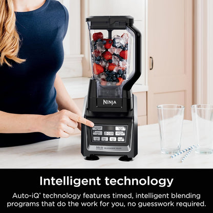Ninja BL642 Nutri Ninja Blender - 1200W Auto-iQ Base with 72 oz. Pitcher & To-Go Cups | Black
