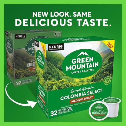 Green Mountain Coffee Roasters Colombia Select Coffee - Medium Roast K-Cup Pods, 32 Count