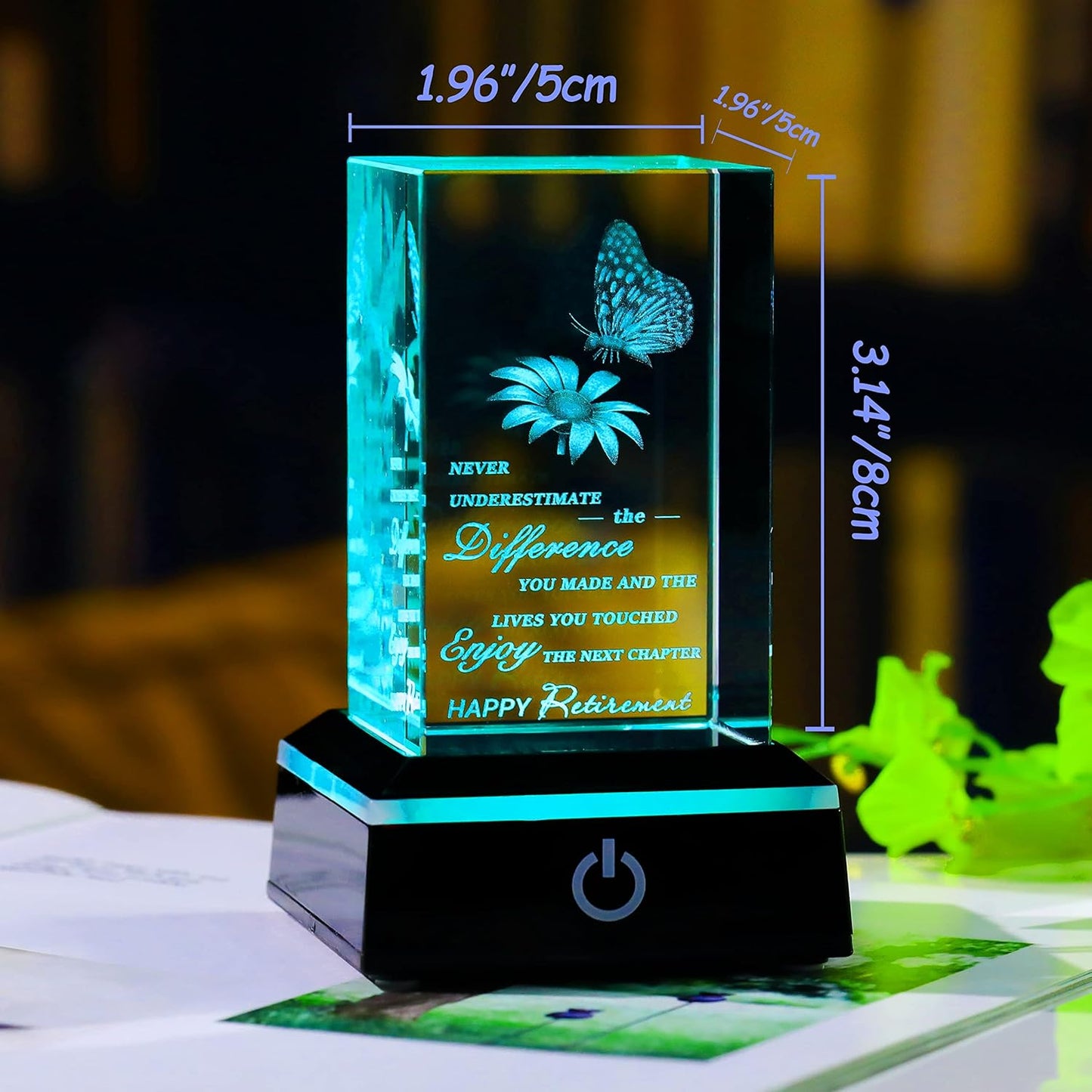 Skiennix 3D Crystal Retirement Gift - Unique Farewell Keepsake for Coworkers & Bosses | Perfect for Nurses & Teachers