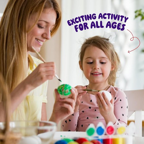 Dan&Darci Easter Egg Squishy Painting Kit - Fun Arts & Crafts for Kids - Decorate 6 Slow Rising Squishies | Perfect Gift for Ages 6-10