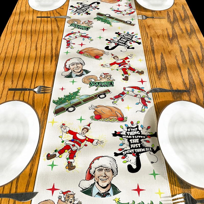 13x108 Inch Linen Table Runner - Christmas Holiday Decor, White (Variation: White+13"x108")