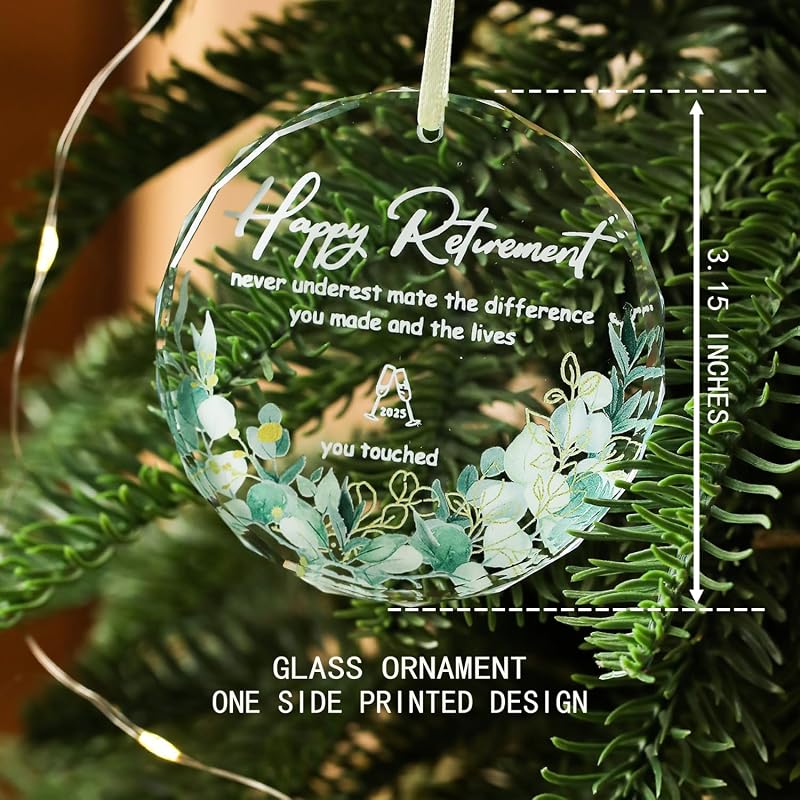Mr & Mrs Crystal Glass Ornament 2026 - Just Married Wedding Gift 3.15" Ball, Gift Box, Lanyard
