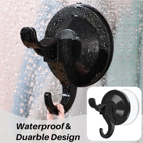 Heavy Duty Suction Cup Hooks by [Brand Name] - 5 Pack Removable Wreath Holders for Doors & Windows | Holds Up to 11 Lbs