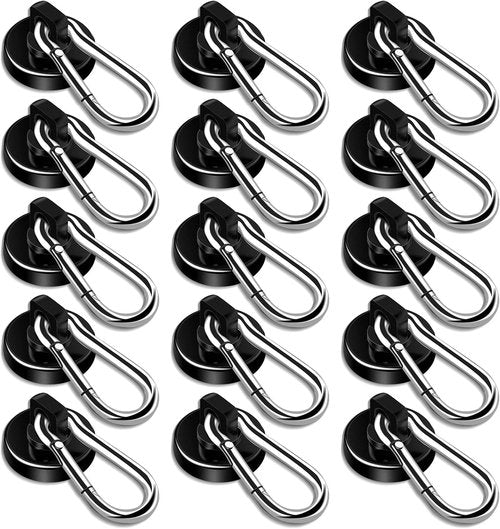 DIYMAG Magnetic Hooks - 70LBS Heavy Duty Neodymium Hooks for Home & Office | 15-Pack