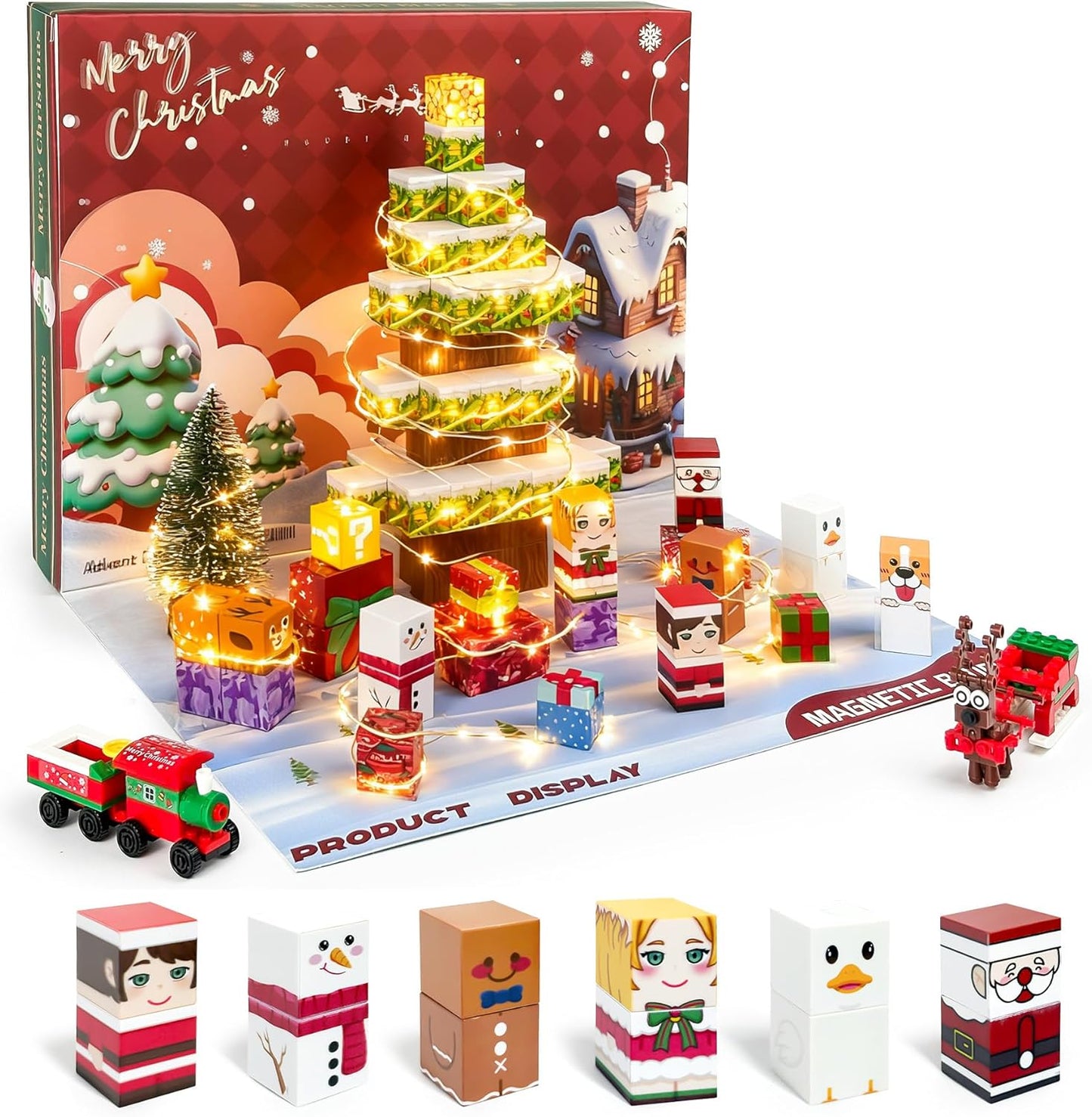 Advent Calendar 2025 | 106PCS Christmas Tree Building Block Set - Fun Stacking Tiles for Kids Ages 3-12