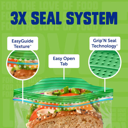 Ziploc Storage Bags Variety Pack - 190 Count | Includes Gallon, Quart, Sandwich & Snack Sizes