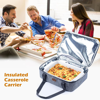 BAGSPRITE Insulated Casserole Carrier - Keeps Food Hot or Cold | Fits 9" x 13" Baking Dish