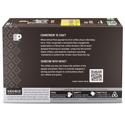 Peet's Coffee Medium Roast Decaf K-Cup Pods - Decaffeinated Arabica Coffee, 60 Count (6 Boxes of 10 Pods)