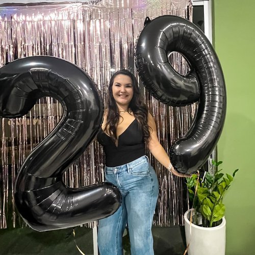 Black Number 1 Balloon - 40 Inch Shiny Birthday Decoration for Baby Boy or Girl
