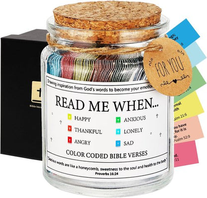 Bible Verse Jar | Inspirational Scripture Prayer Cards - Perfect Christian Gifts for Women, Teens & Men