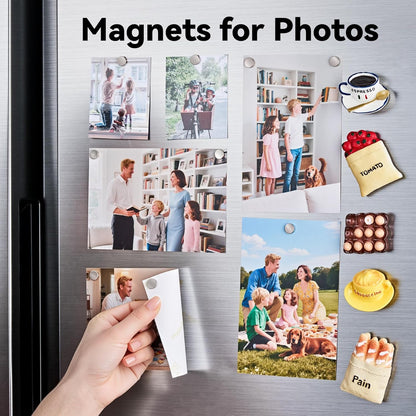 SMARTAKE Neodymium Refrigerator Magnets - 45 Pcs Small Round 10x2.6mm for Home, Office & School | Silver
