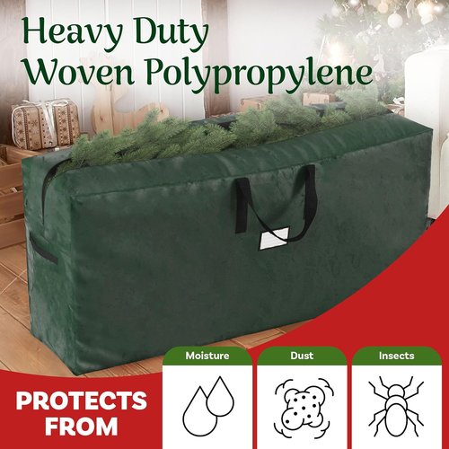 Elf Stor Christmas Tree Storage Bags - Set of 2 Extra-Large Totes for 9-Foot Artificial Trees | Green