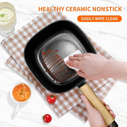 Audecook Electric Hot Pot - 2L Non-Stick Frying Pan | Portable 8-Inch Cooker for Ramen, Steak & Soup