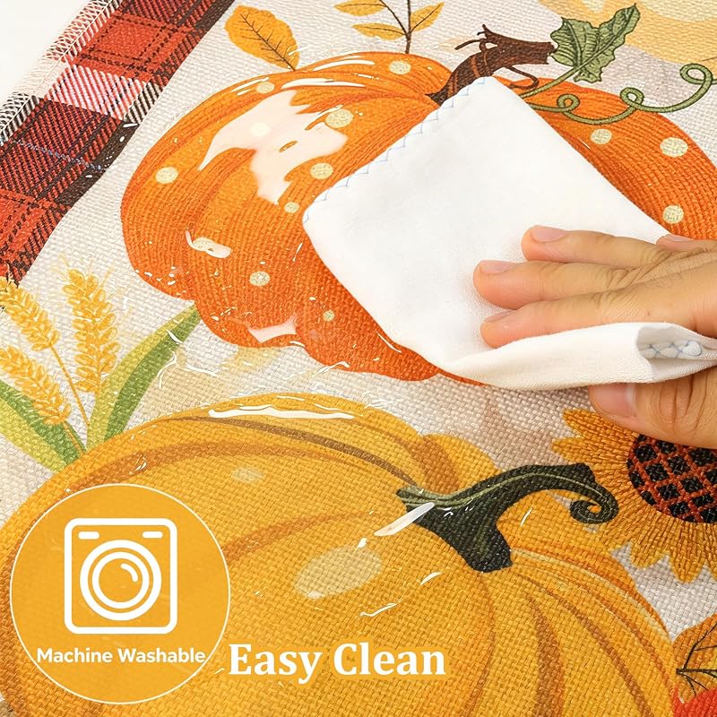 Double Sided Table Runner for Thanksgiving & Christmas 13 x 72 Inches