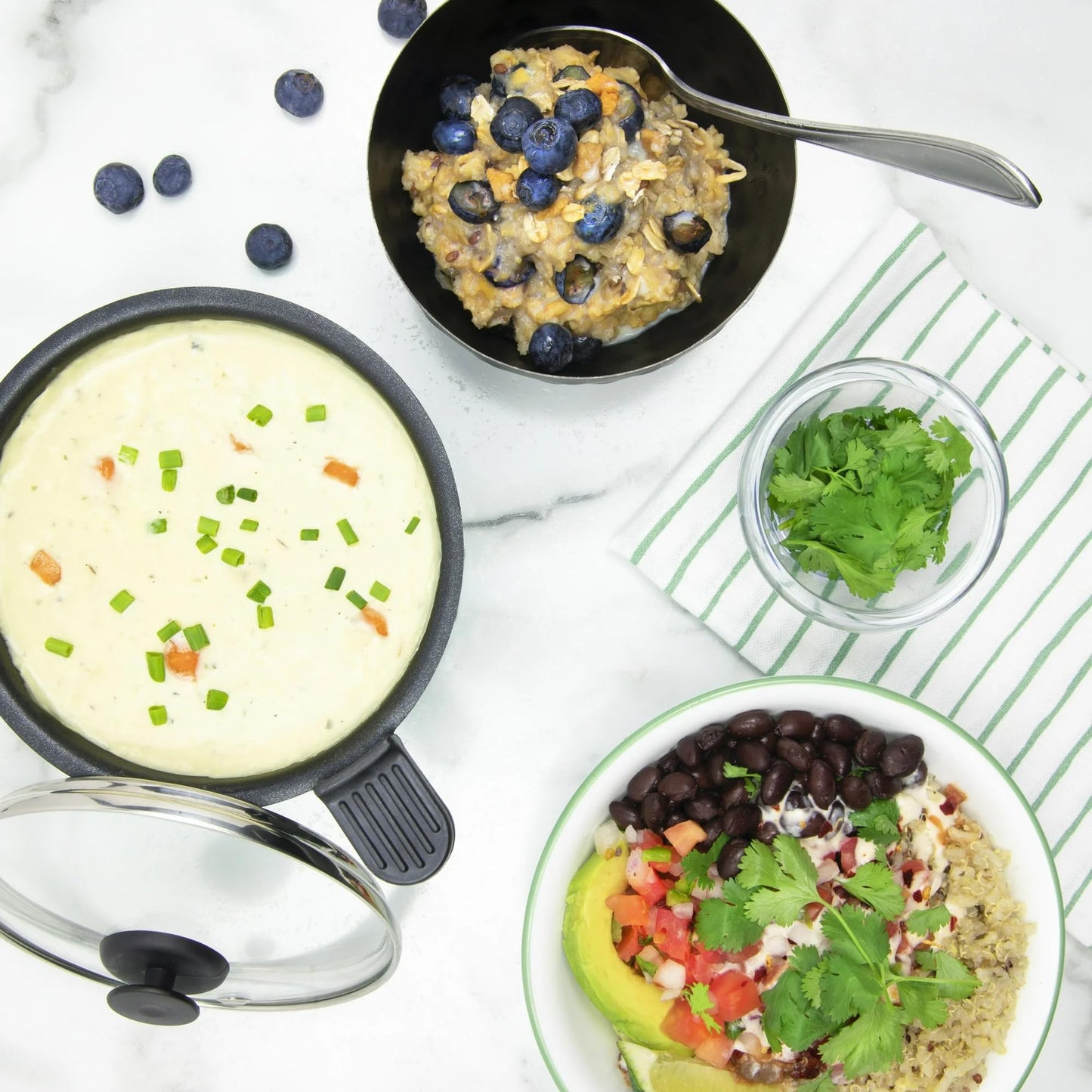 MyMini 5-inch Noodle Cooker & Skillet Electric Hot Pot, Compact Non-Stick Appliance for Ramen, Pasta, Stir Fry, Eggs, Pancakes, Dorms, RVs, Portable with Cool-Touch Handle & Preheat Indicator