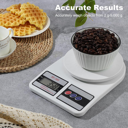 Partyreal Digital Kitchen Scale - Stainless Steel Food Scale with Oz/G Units | Replaceable Battery | Perfect for Meal Prep and Baking