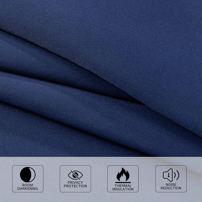 MYSKY HOME Navy Blue Blackout Curtains - 84 Inches Long Grommet Drapes for Living Room & Bedroom | 52 x 84 Inch