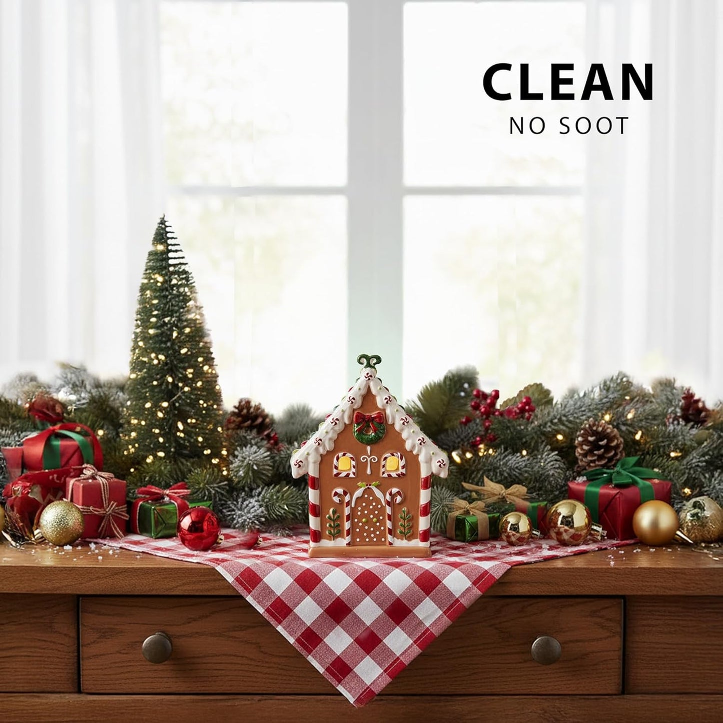 Scentsationals Wax Melt Warmer - Holiday Collection Candy House | Perfect for Fragrance Cubes & Tarts