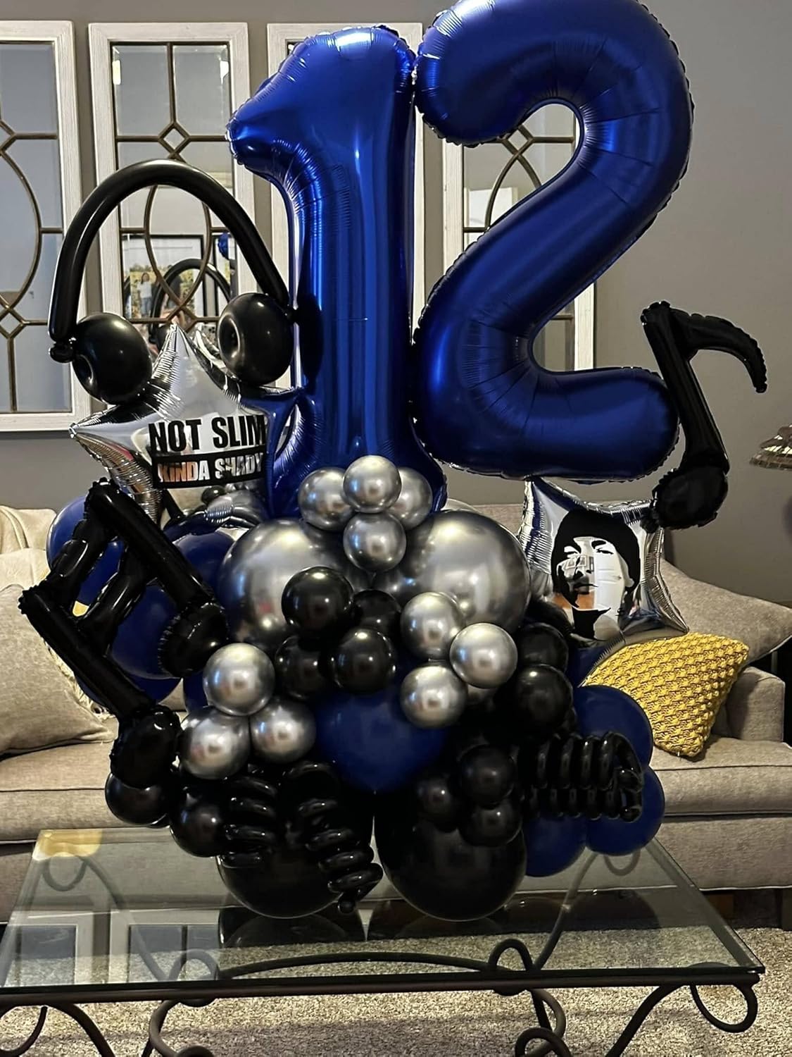 Number 6 Balloon by [Brand Name] - 40 Inch Night Blue Foil Balloon for 6th Birthday Party Decorations