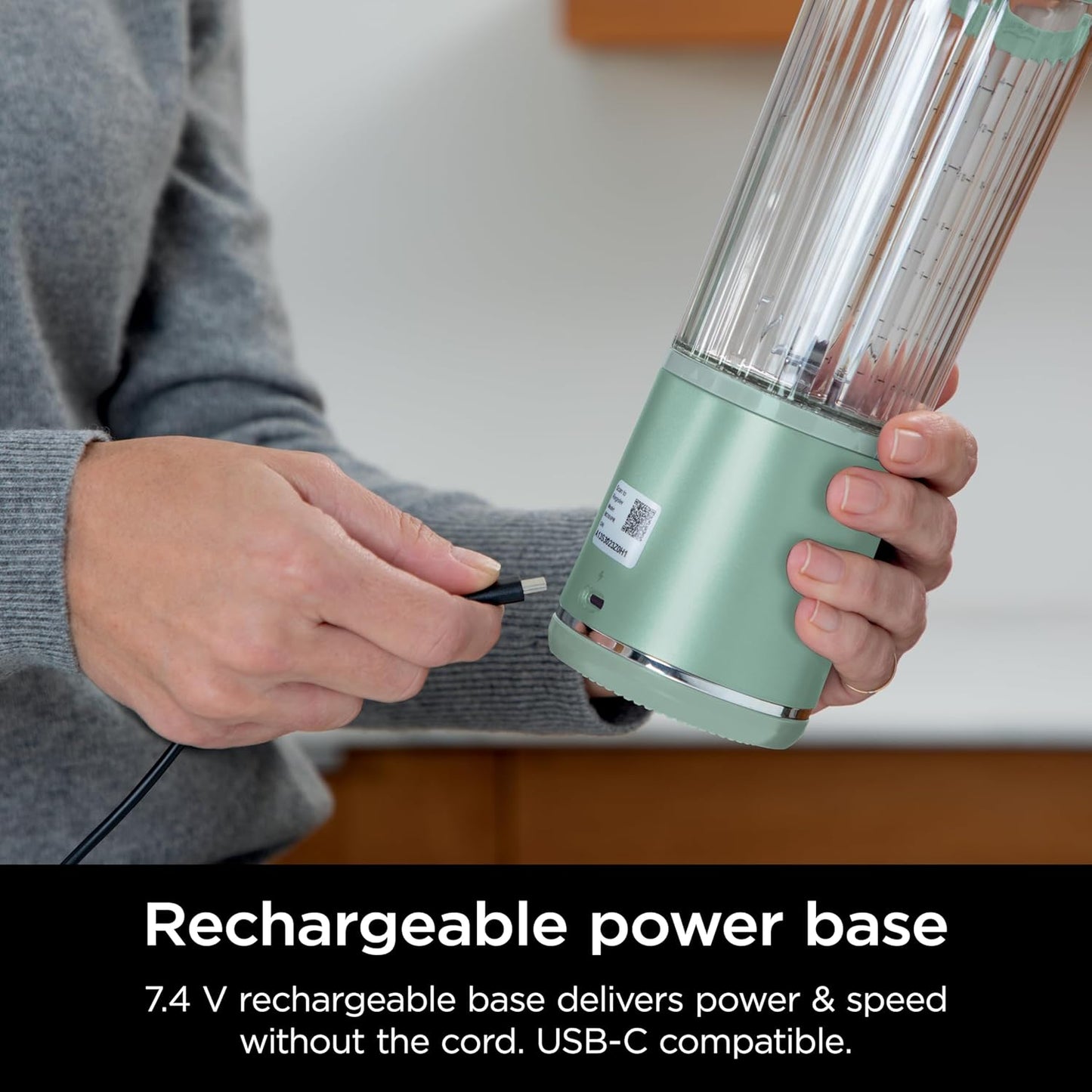 Ninja Blast Portable Blender - Cordless 18oz Personal Blender for Shakes & Smoothies | BPA Free, USB-C Rechargeable, Tinted Mint