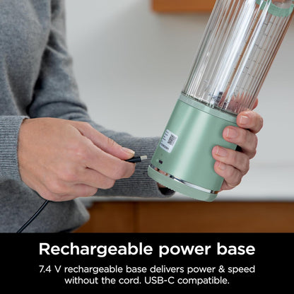 Ninja Blast Portable Blender - Cordless 18oz Personal Blender for Shakes & Smoothies | BPA Free, USB-C Rechargeable, Tinted Mint