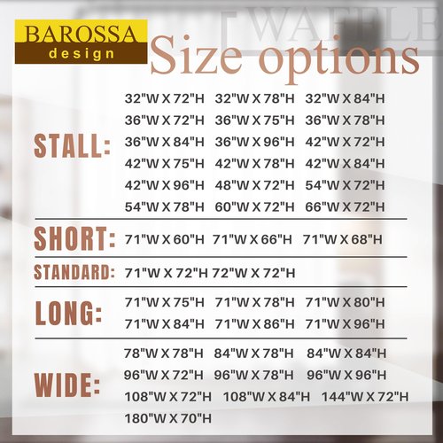 Barossa Design Waffle Weave White Shower Curtain Hotel Luxury Quality, Fabric Shower Curtains for Bathroom, Pique Pattern Cloth, Water Repellent and Machine Washable, Standard Size 71" x 72"