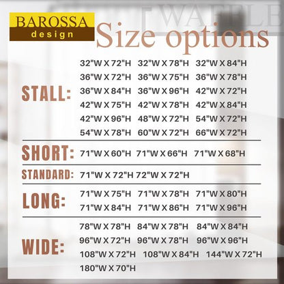 Barossa Design Waffle Weave White Shower Curtain Hotel Luxury Quality, Fabric Shower Curtains for Bathroom, Pique Pattern Cloth, Water Repellent and Machine Washable, Standard Size 71" x 72"