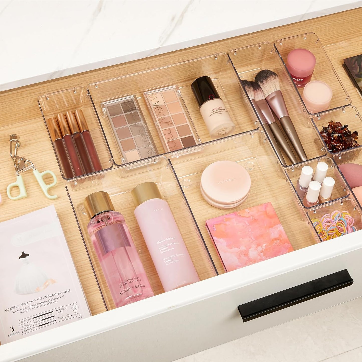 Vtopmart Makeup Drawer Organizer Set - 10 Clear Acrylic Bins for Cosmetics & Jewelry Storage | 4 Sizes