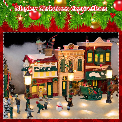 Zhengmy Christmas Lighted Snow Blanket - Pre-Lit LED Decor for Holiday Village | 4.9ft x 16 Inch, White