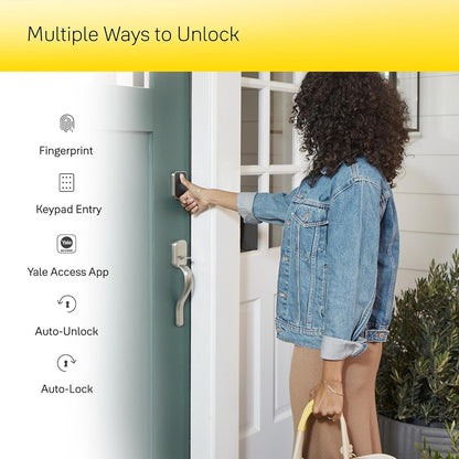 Yale Security Assure Lock 2 - Black Suede Smart Deadbolt with Wi-Fi Keypad & Fingerprint Scanner
