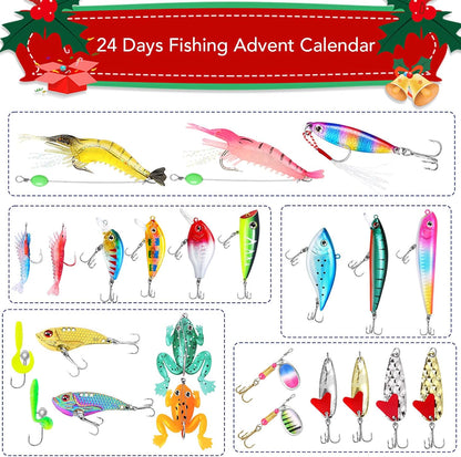 Skiennix Fishing Advent Calendar 2025 - 24 Days of Fishing Lures for Men & Teens | Perfect Holiday Countdown
