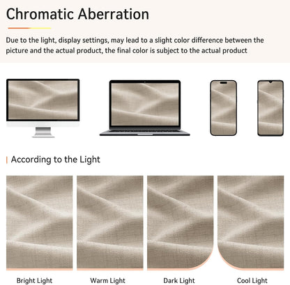 Skiennix 100% Blackout Curtains - Faux Linen Pinch Pleated Drapes, 84" Long | Oatmeal, 2 Panels Set