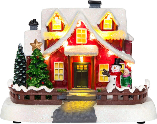 Skiennix LED Lighted Village House - 7 Inch Christmas Decoration for Holiday Home Decor | Collectible Xmas Building